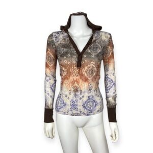 Daytrip Y2K Waffle Knit Hooded Long Sleeve Top